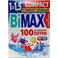 Стиральный порошок "BIMAX" compact 100 Пятен для ручной стирки 400 гр.(24)