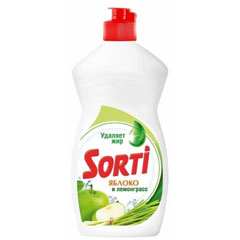 Моющее средство для посуды "SORTI" яблоко и лемонграсс 450 гр.(20)