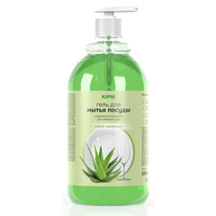 Моющее средство для посуды "KIPNI" алоэ - бальзам с дозатором 1 л.(8)