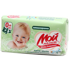 Мыло-крем "МОЙ МАЛЫШ" детское с экстрактом ромашки 100 гр.(96)