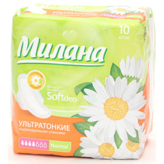 Прокладки "МИЛАНА" Ультра софт део нормал ромашка 10 шт.(54)