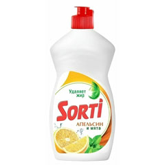 Моющее средство для посуды "SORTI" апельсин и мята 450 мл.(20)