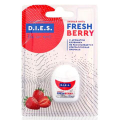 Зубная нить "D.I.E.S." невощеная клубника 15 м.(12)