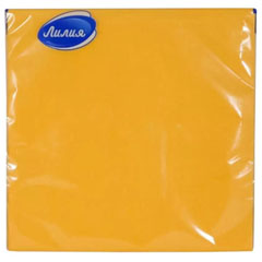 Салфетки бумажные "ЛИЛИЯ" 33*33 см желтый  2-х сл. 20 шт.(15)