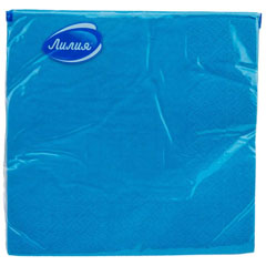 Салфетки бумажные "ЛИЛИЯ" 33*33 см голубой  2-х сл. 20 шт.(15)