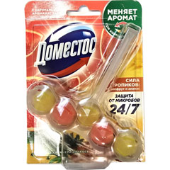 Чистящее средство "ДОМЕСТОС" подвеска для унитаза power 5 свежесть цитруса 55 гр.(9)
