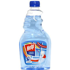 Моющее средство для стекол "HELP" свежий озон запасной блок 500 мл.(12)