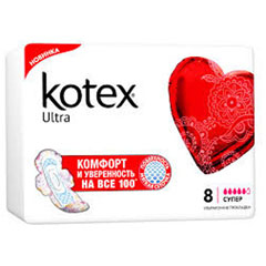 Прокладки "KOTEX" ультра dry супер 8 шт.(10)