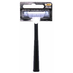 Бритвенный станок "BIC" metal одноразовый на карте c 1 лезвием 1 шт.(36)