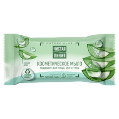 Мыло туалетное "ЧИСТАЯ ЛИНИЯ" косметическое сочное алоэ 75 гр.(12)