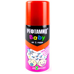 Средство от насекомых "РЕФТАМИД BABY" аэрозоль детский 100 мл.(15)