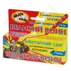 Средство от насекомых "ВЕЛИКИЙ ВОИН" гель от садовых и домовых муравьев 45 гр.(60)