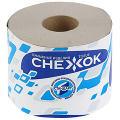 Бумага туалетная "СНЕЖОК" 48 м с втулкой серая 1 шт.(25)