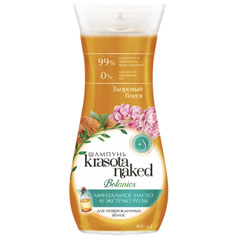 Шампунь "KRASOTA NAKED BOTANICS" Здоровый блеск для поврежденных волос 400 мл.(6)