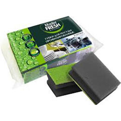 Губка для посуды "MASTER FRESH" профилированная 2 шт.(50)