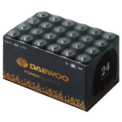 Элемент питания "DAEWOO ALKALINE" щелочные R06 пальчиковые 24 шт.(1)