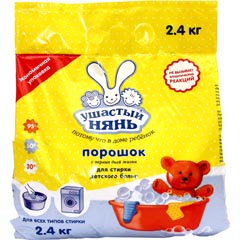 Стиральный порошок "УШАСТЫЙ НЯНЬ" детский с первых дней жизни 2,4 кг.(6)