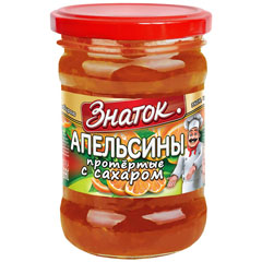 Протертый апельсин "ЗНАТОК" с сахаром ст/б 280 гр.(12)