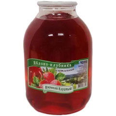 Нектар "ШИРОКИЙ КАРАМЫШ" осветленный Яблочно-Клубничный СКО 3 л./в упаковке 4 шт,/(4)