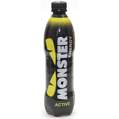 Напиток энергетический "MONSTER ENERGY ЖЕЛТЫЙ" active безалкогольный газированный барбарис Пэт 0,5 л.(12)