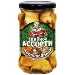 Ассорти грибное "ЗНАТОК" маринованное ст/б 280 гр./314 мл.(12)