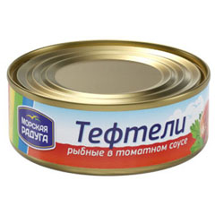 Тефтели "МОРСКАЯ РАДУГА" в томатном соусе ж/б 235 гр.(48)