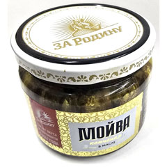 Мойва "ЗА РОДИНУ" тушка копченая в масле ст./б 270 гр.(12)