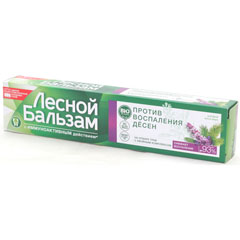 Зубная паста "ЛЕСНОЙ БАЛЬЗАМ" против воспаления десен шалфей и алоэ-вера 75 мл.(48)