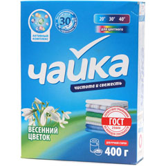 Стиральный порошок "ЧАЙКА" ручной весенний цветок для цветного 400 гр.(18)