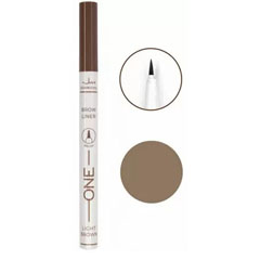 Подводка для бровей "JEANMISHEL" фломастер тон 01 светло-коричневый с кистью 1 шт.(24)