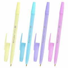 Ручка шариковая "BRAUBERG CARINA" корпус ассорти узел 1 мм линия 0,5 мм синяя 1 шт /в запайке 12 шт/.(12)