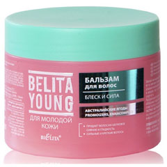 Бальзам для волос "BIELITA YOUNG" Блеск и сила 300 мл.(27)