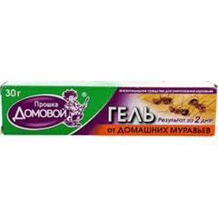 Средство от насекомых "ДОМОВОЙ ПРОШКА" гель от домашних муравьев 30 гр.(40)
