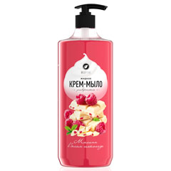 Мыло жидкое "KIPNI" крем малина в белом шоколаде с дозатором 1 л.(8)