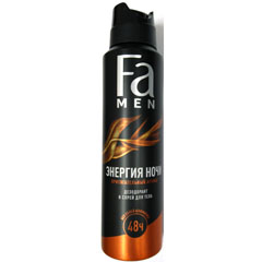 Дезодорант спрей антиперспирант "FA MEN" энергия ночи 150 мл.(12)