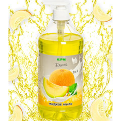 Мыло жидкое "KIPNI" дыня с дозатором  0,9 л.(8)