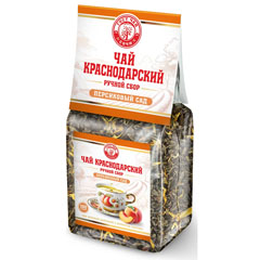 Чай "КРАСНОДАРСКИЙ" ручной сбор зеленый персиковый сад м/уп. прозрачная 100 гр.(10)