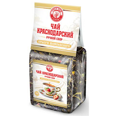 Чай "КРАСНОДАРСКИЙ" ручной сбор черный брызги шампанского м/уп. прозрачная 100 гр.(10)