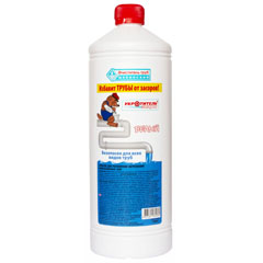 Чистящее средство для труб "УКРОТИТЕЛЬ ЗАСОРОВ" белый 1000 гр.(8)