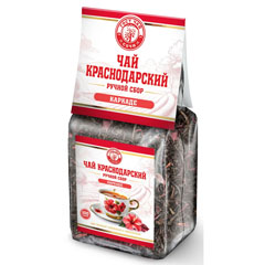 Чай "КРАСНОДАРСКИЙ" ручной сбор черный каркаде м/уп. прозрачная 100 гр.(10)