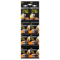 Элемент питания "DURACELL ALKALINE" BASIC  АА LR06 1.5 V пальчиковые карта/ 6 спаек по 2 шт. АКЦИЯ(10)