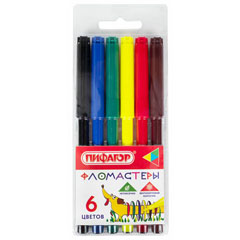 Фломастеры "ПИФАГОР" Веселая такса 6 цветов.(24)