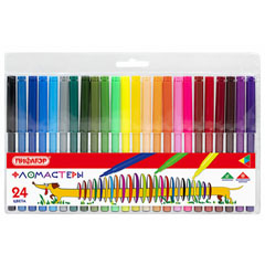 Фломастеры "ПИФАГОР" Веселая такса 24 цвета.(12)