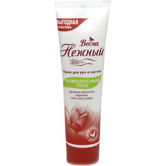 Крем для рук и ногтей "ВЕСНА НЕЖНЫЙ СЕКРЕТЫ НЕЖНОСТИ" комплексный уход 100 мл.(36)