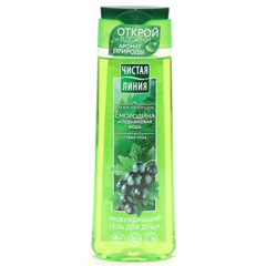 Гель для душа "ЧИСТАЯ ЛИНИЯ" сила природы смородина и ледниковая вода пробуждающий 250 мл.(12)