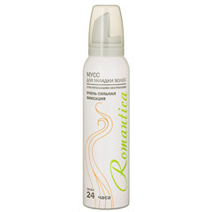 Мусс для волос "РОМАНТИКА"  с растительными экстрактами очень сильной фиксации 145 мл.(24)