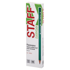 Карандаш "STAFF EVERYDAY" черный графит 1 шт.(12)