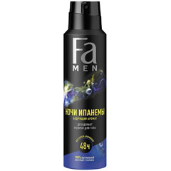 Дезодорант спрей антиперспирант "FA MEN" Ритмы Бразилии ночи Ипанемы 150 мл.(12)
