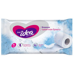 Бумага туалетная "FRESH IDEA" влажная растворяющаяся 40 шт.(35)