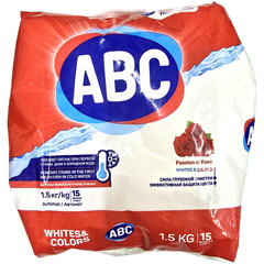 Стиральный порошок "ABC" автомат роза 1,5 кг.(12)